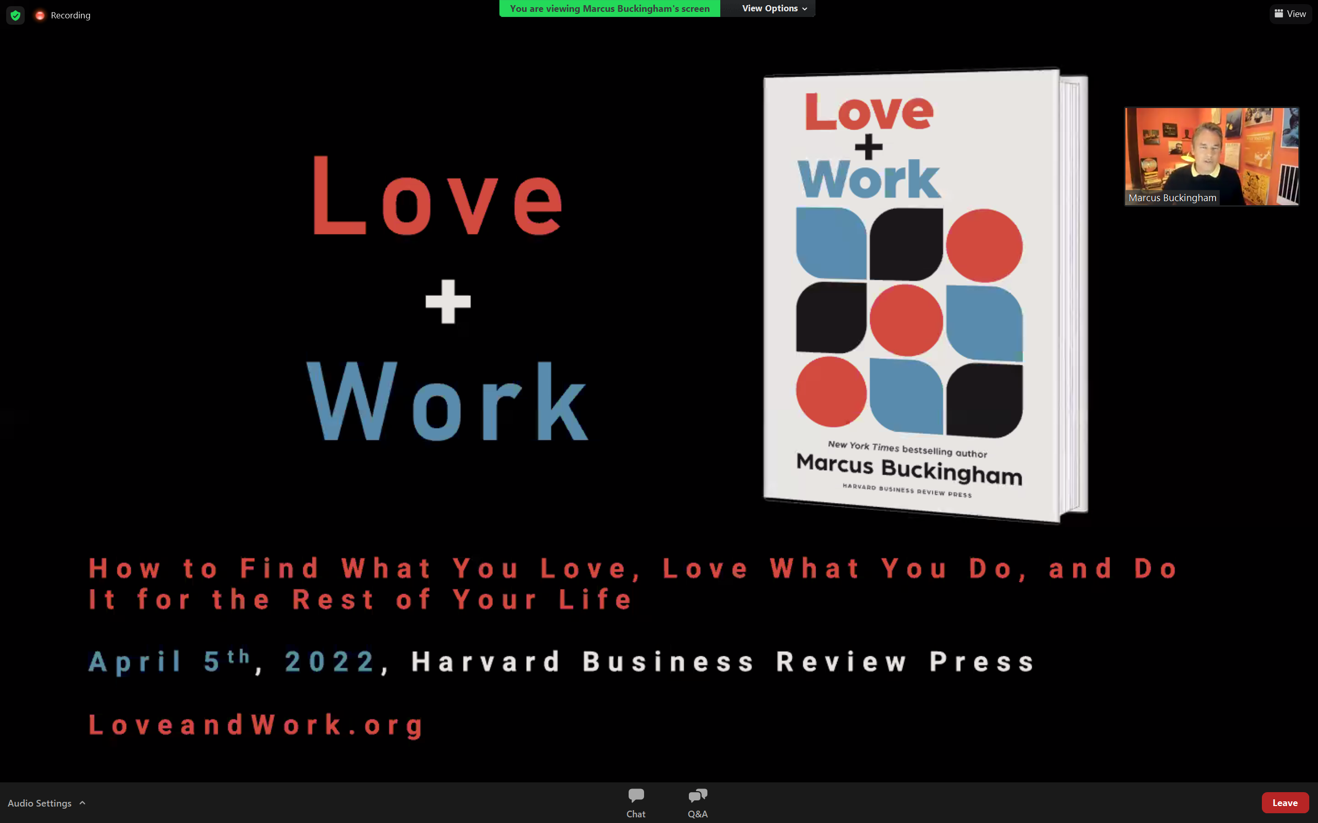 Marcus Buckingham Shares How To Find Your 'Red Thread' In His Book Love+Work
